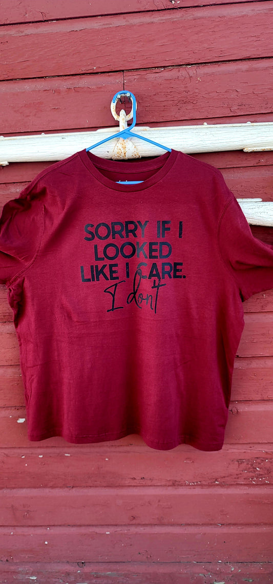 Sorry If I Looked Like I Care Graphic Tee