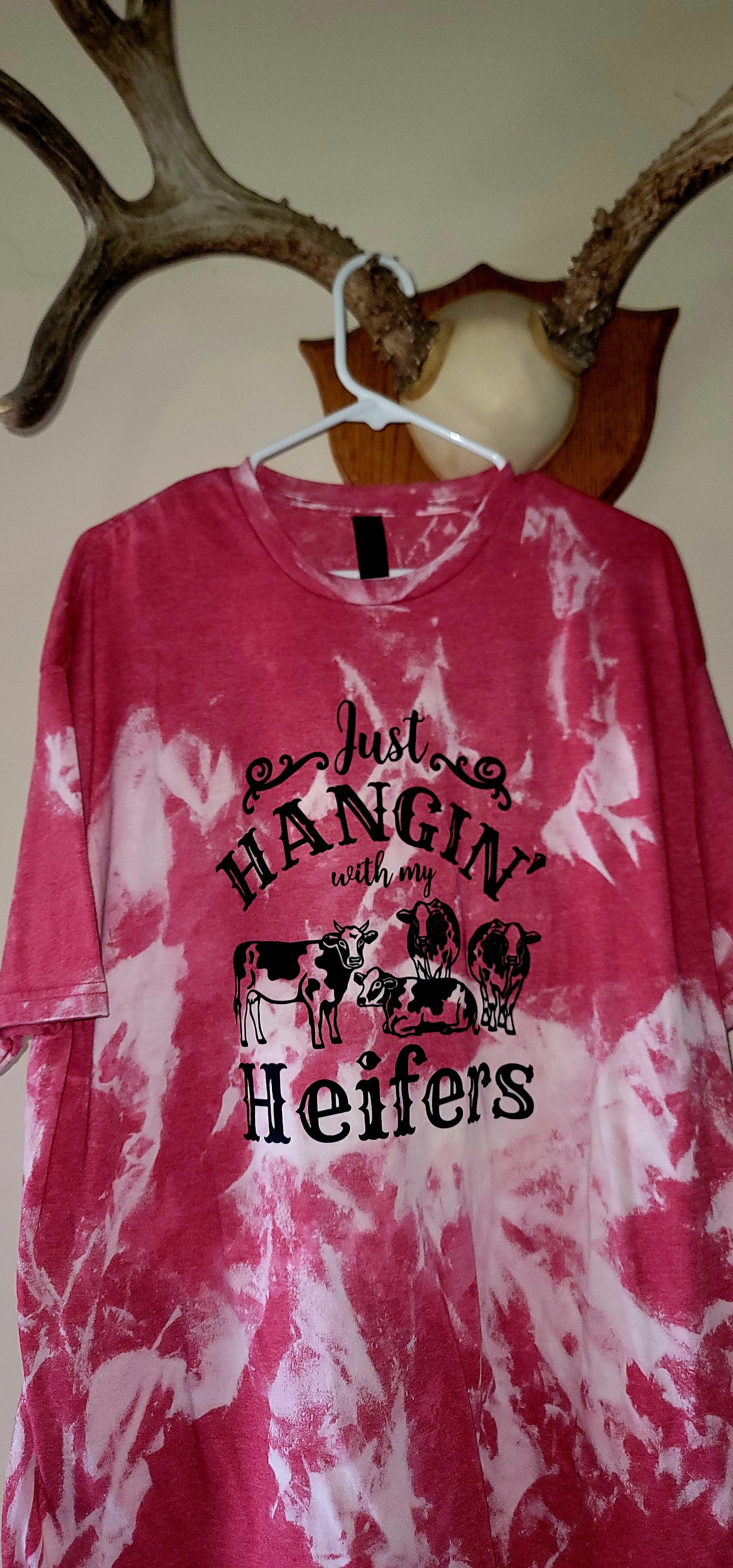 Hangin' With My Heifers Bleached Graphic Tee