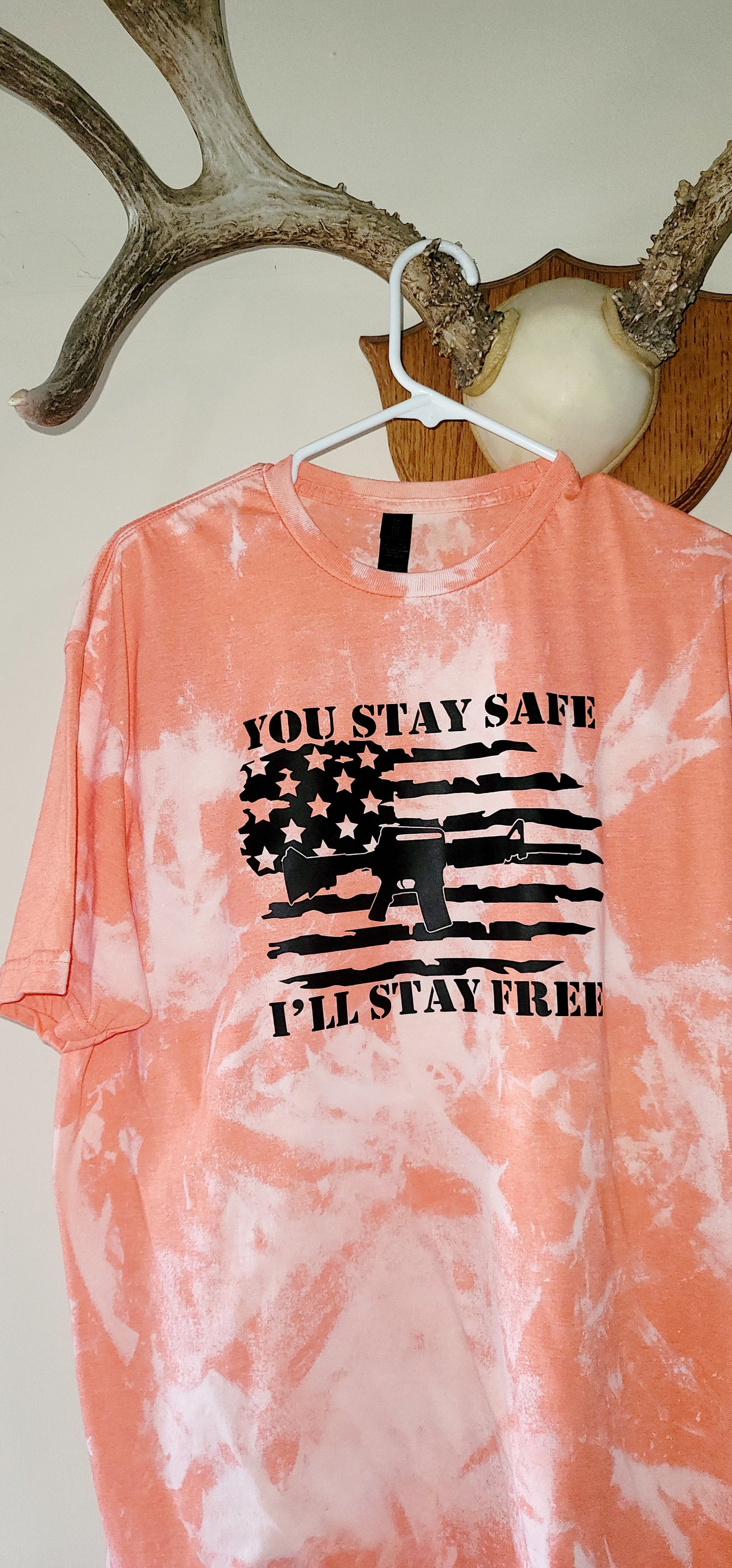 You Stay Free I'll Stay Free Bleached Graphic Tee