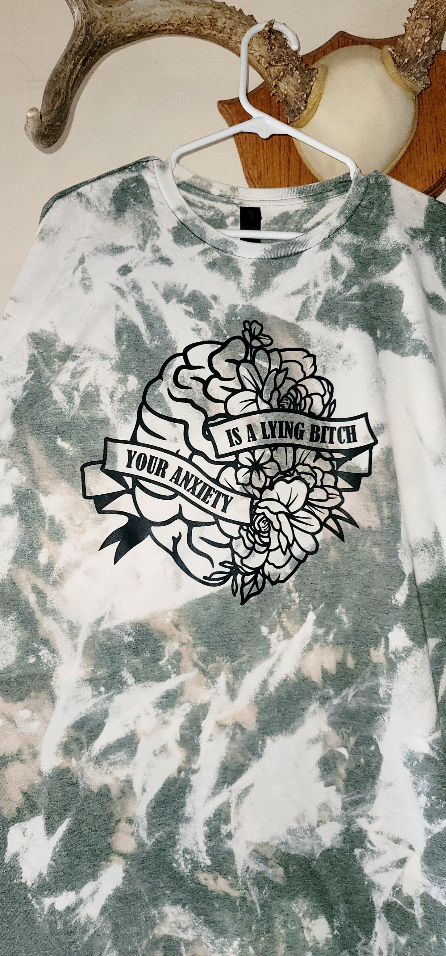 Your Anxiety Is A Lying B Bleached Graphic Tee