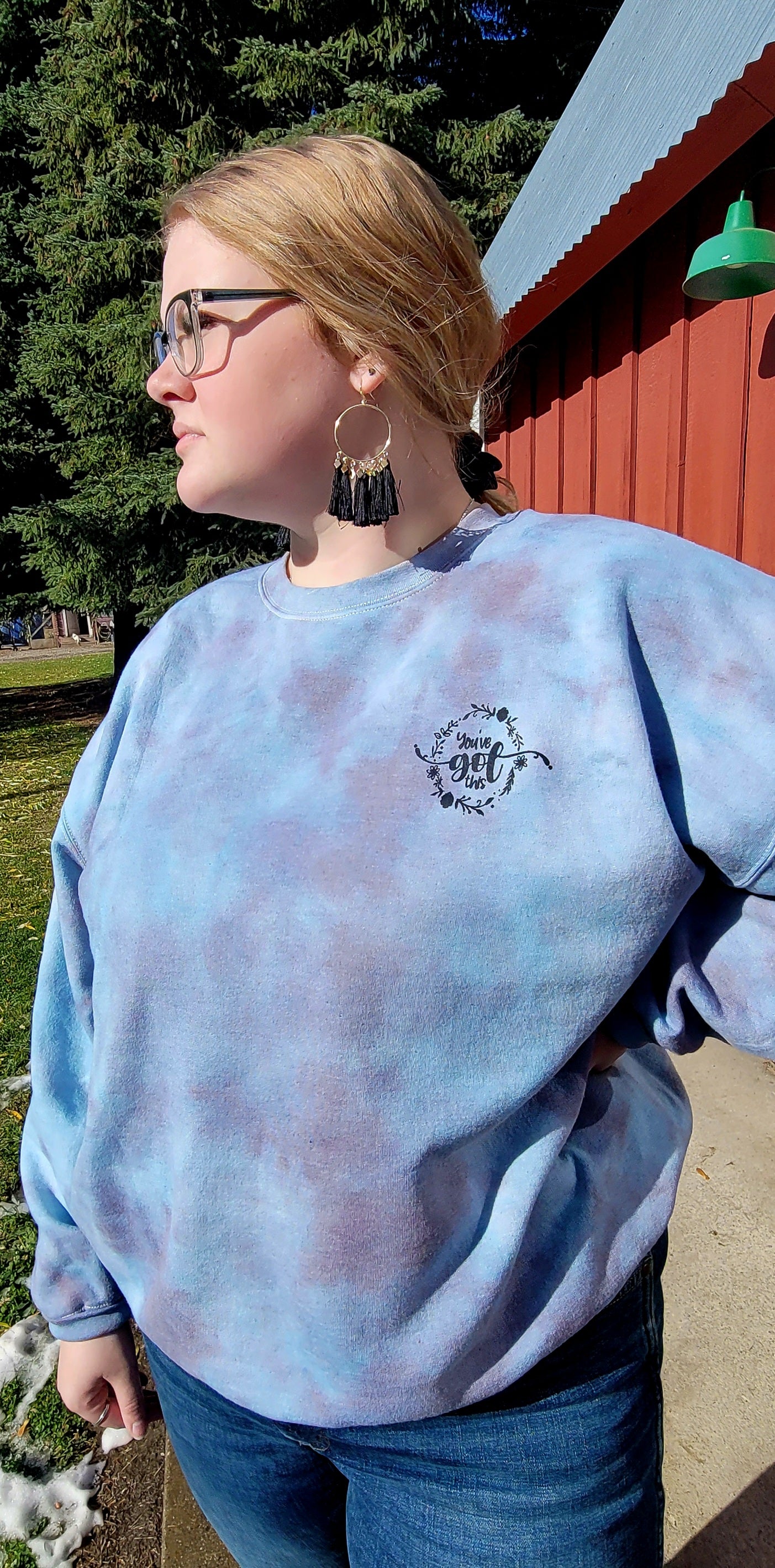 Tie Dyed Crewneck Person Behind Me