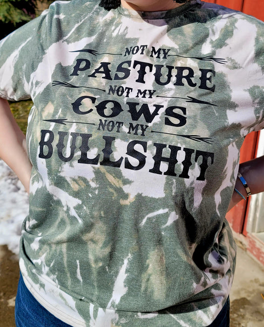 Not My Pasture Bleached Graphic Tee