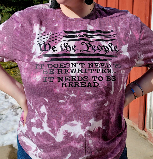 We The People Bleached Graphic Tee