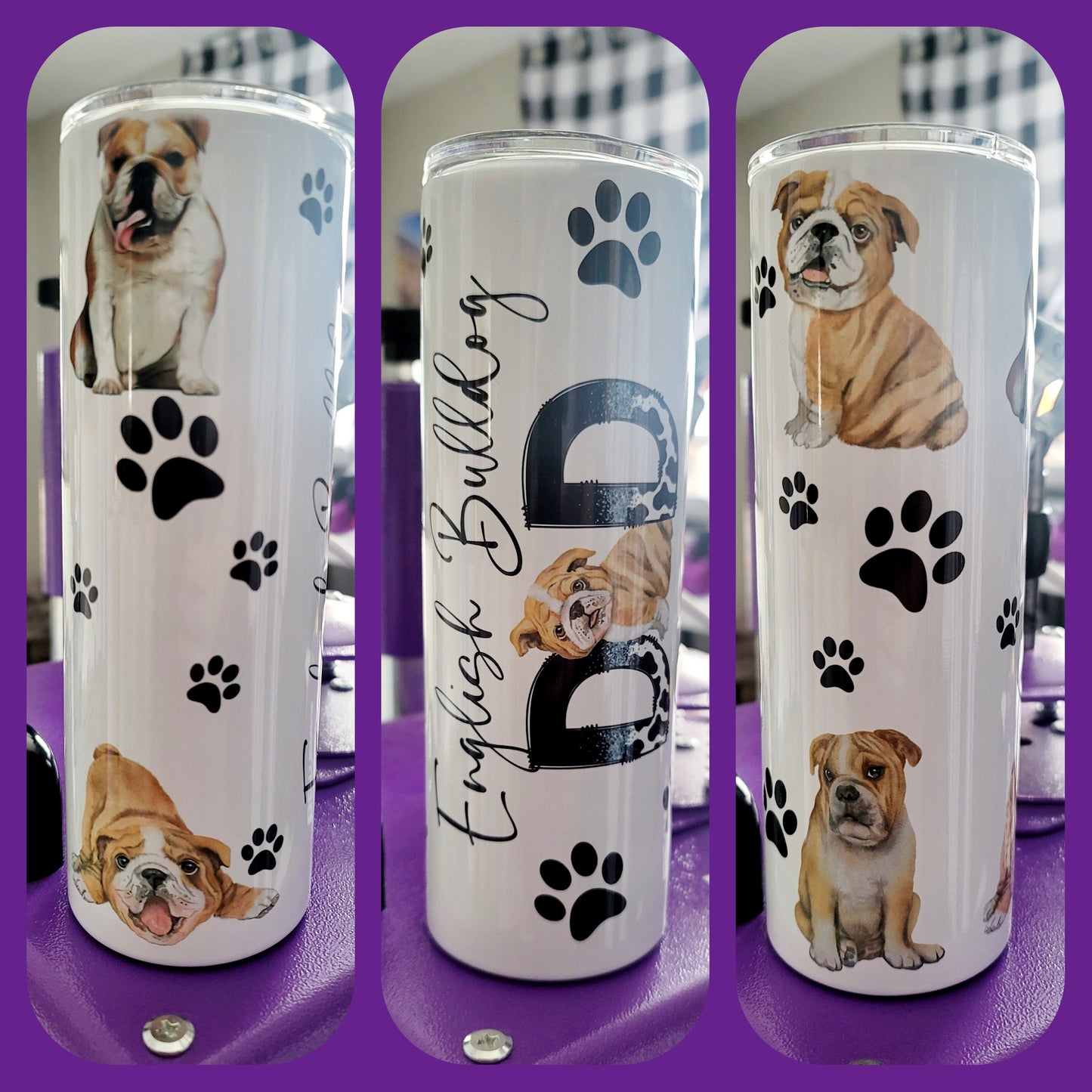 English Bulldog DAD Tumbler